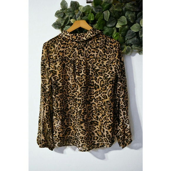 INC Animal Print Button-down - Picture 2 of 4